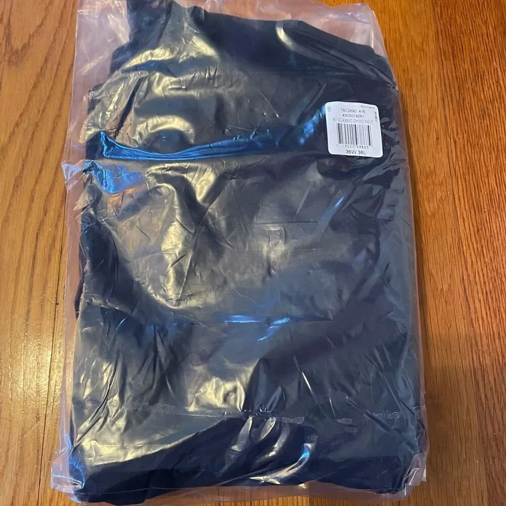 TOMMY HILFIGER | big & tall classic cotton chino pants navy 36 x 36” NEW